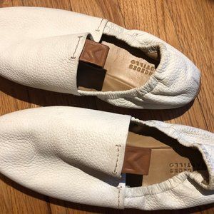 MERCEDES CASTILLO - white leather loafers